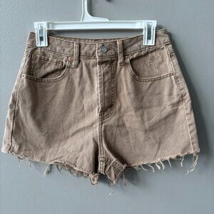 Wild Fable Super High Rise Cutoff jean shorts, Size 4, golden tan color